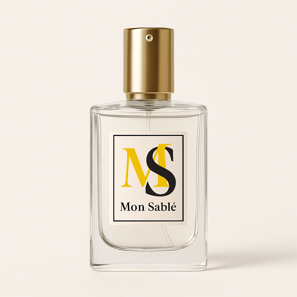 Mon Sablé – clear perfume bottle packaging