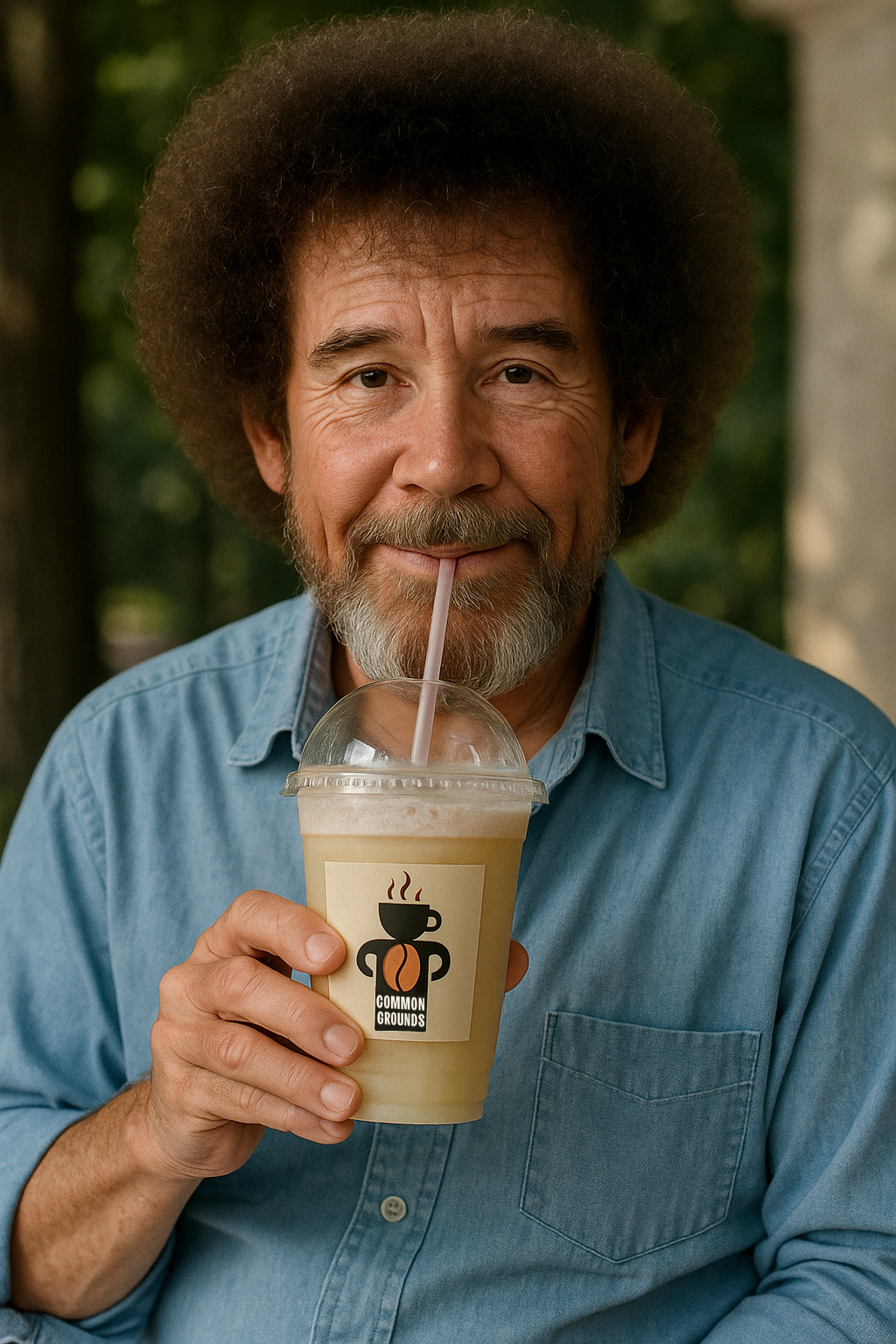 Common Grounds character logo – Bob Ross