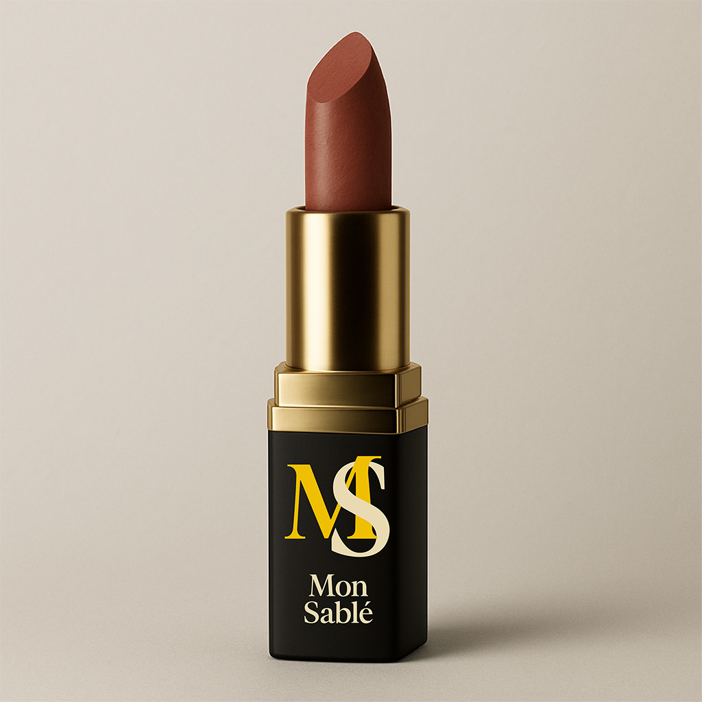 Mon Sablé – lipstick packaging in black and gold