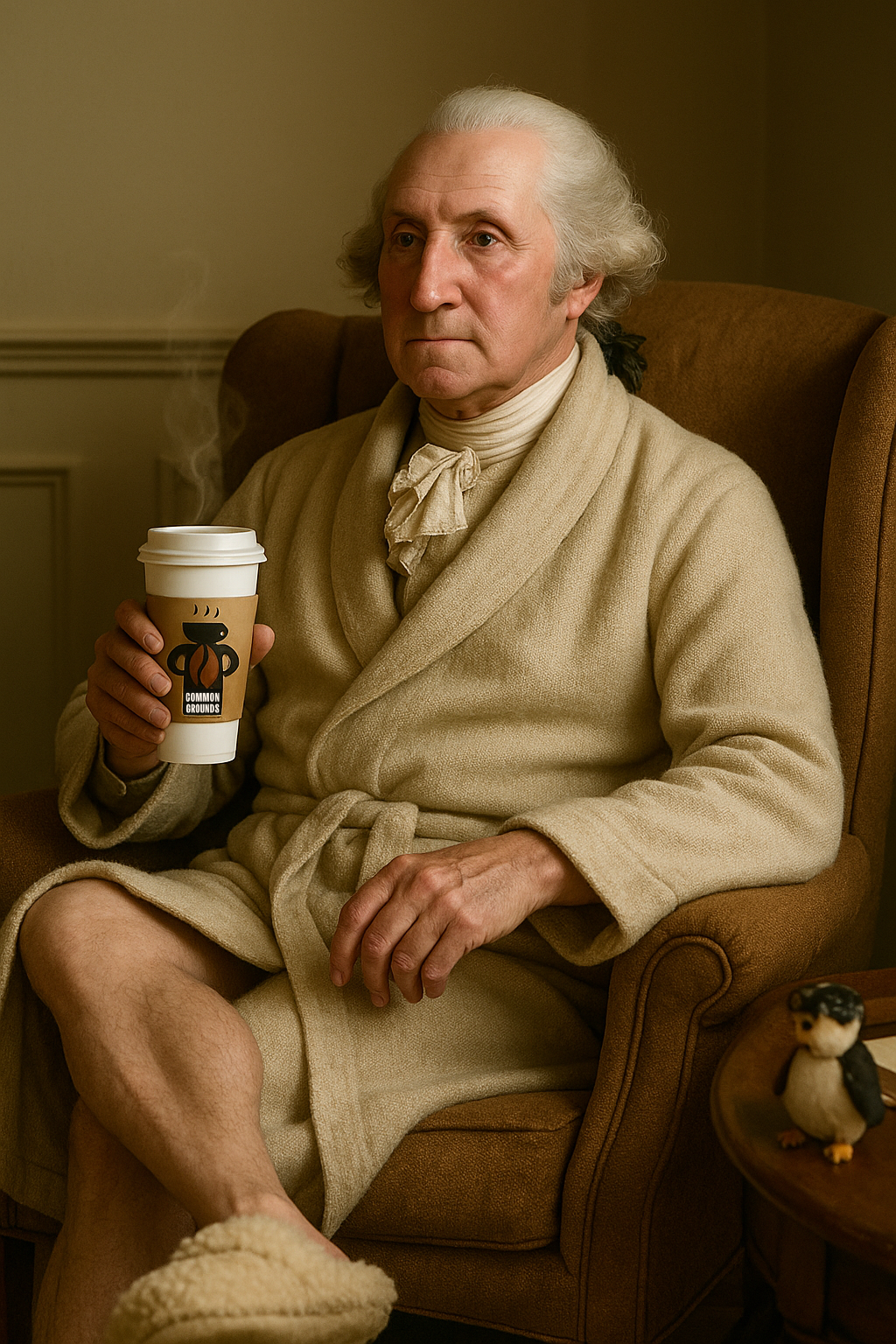 Common Grounds character logo – George Washington
