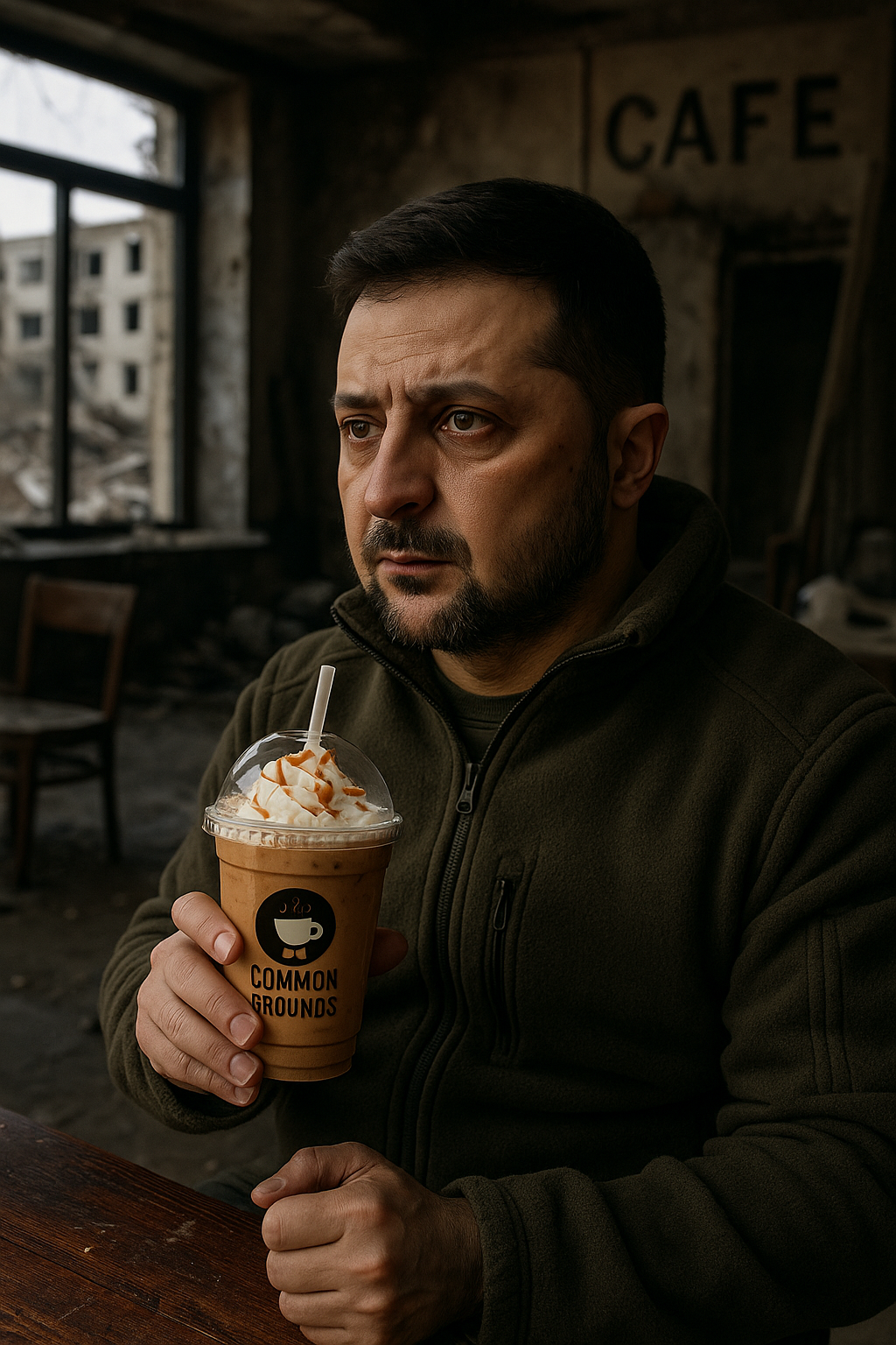 Common Grounds character logo – Volodymyr Zelenskyy