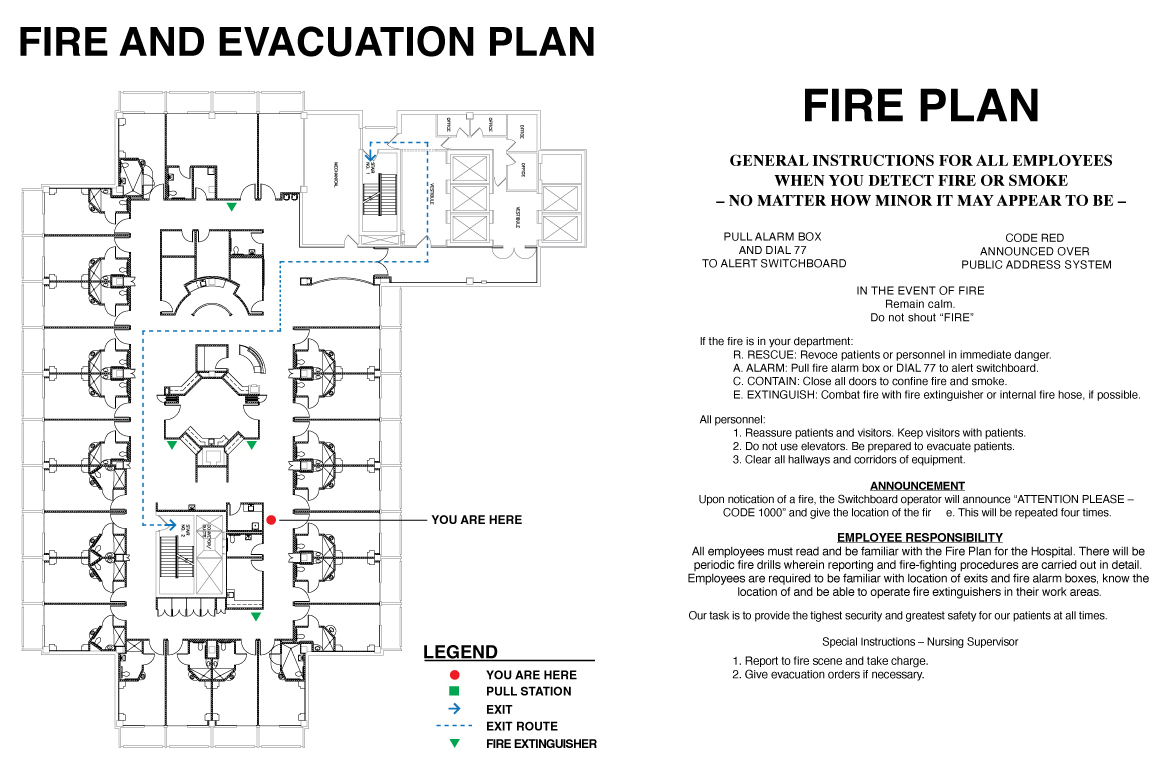 Best Western fire evacuation diagram