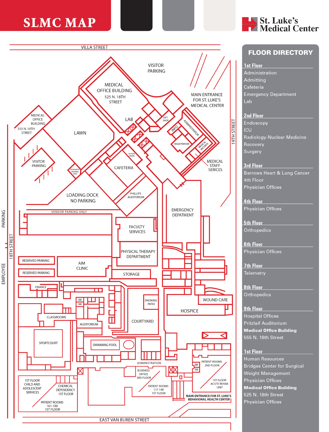St. Luke's Medical Center campus map