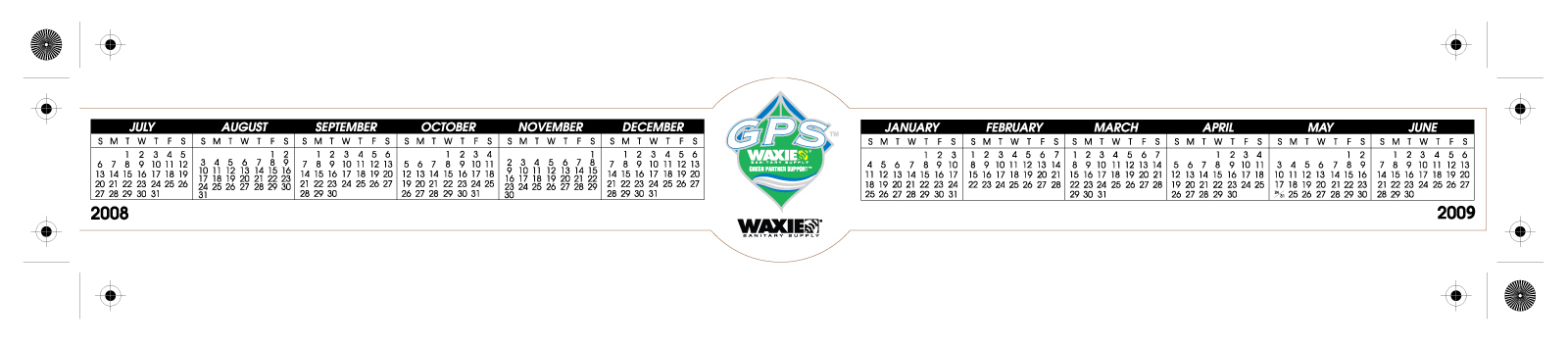 Waxie calendar design